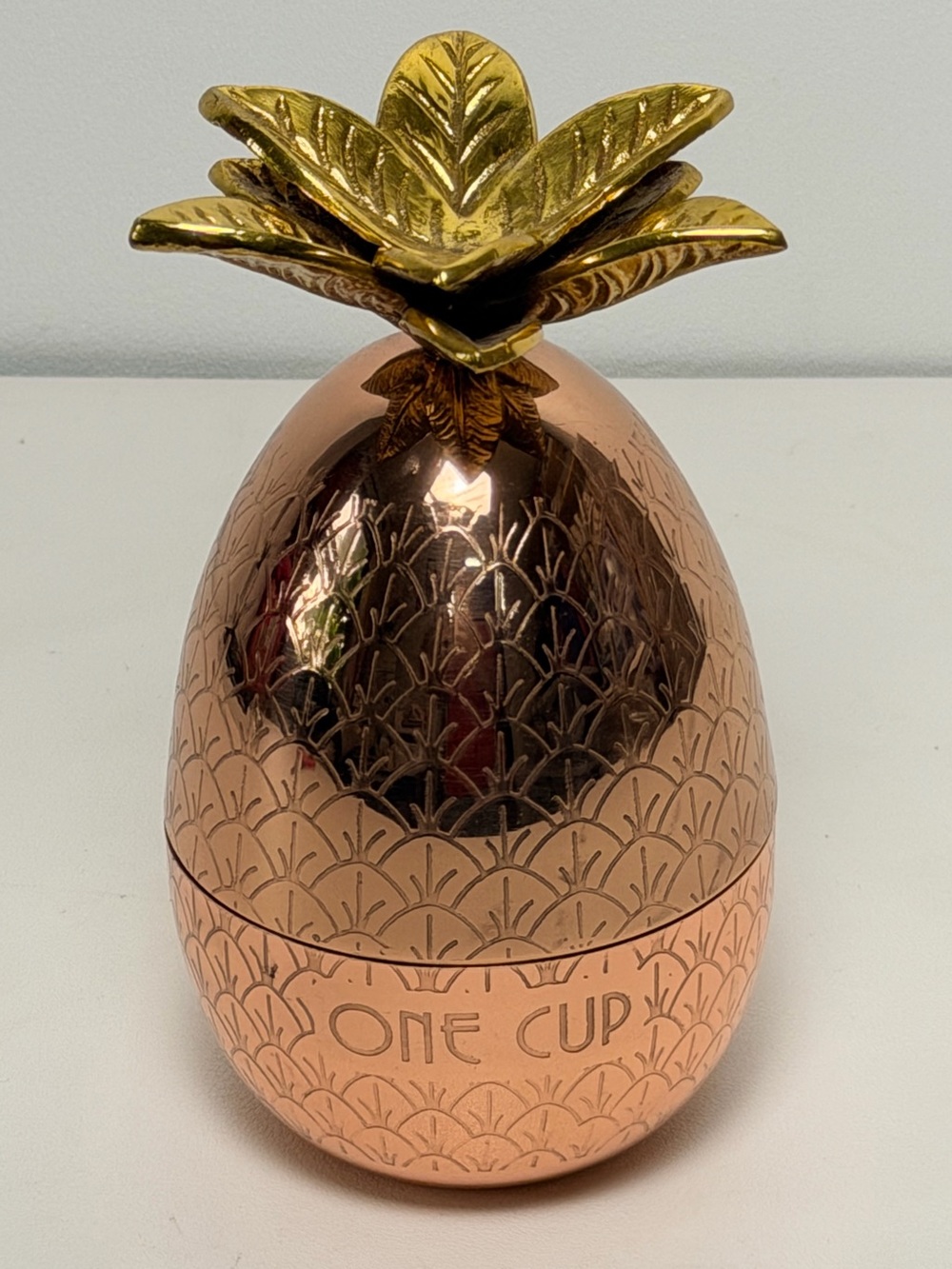 Anthropologie Stainless Copper Brass Pineapple Measuring Cup 1 cup only